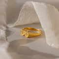 Duo Initial Heart Ring