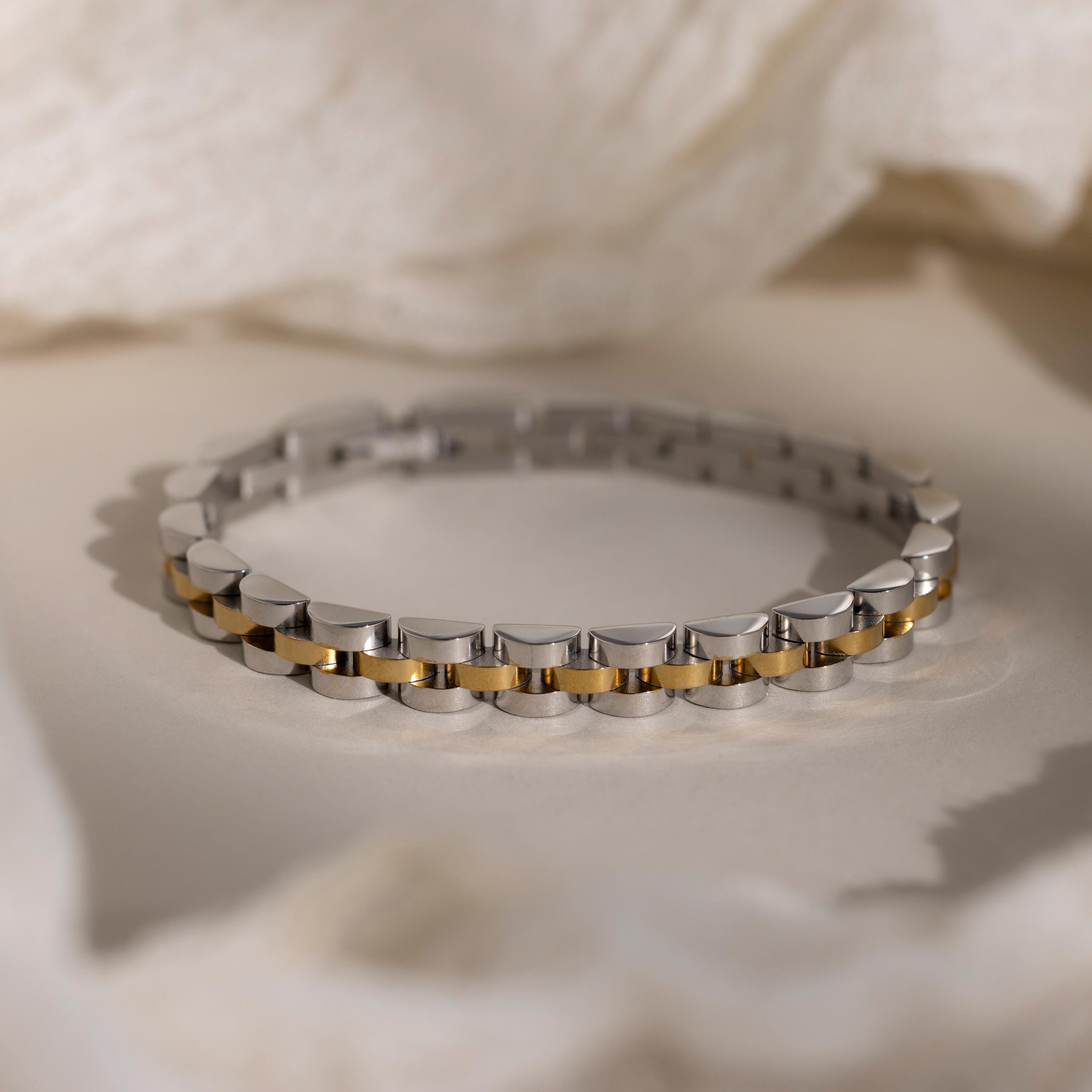 Mixed Metal Link Bracelet