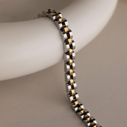 Mixed Metal Link Bracelet