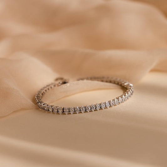 Marquise Diamond Tennis Bracelet