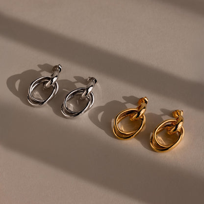 Bold Duo Knot Earrings