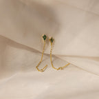 Agate Diamond Chain Earrings
