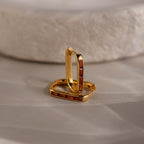 Baguette Birthstone Link Earrings