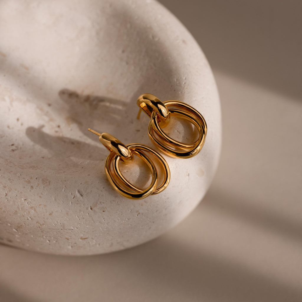 Bold Duo Knot Earrings