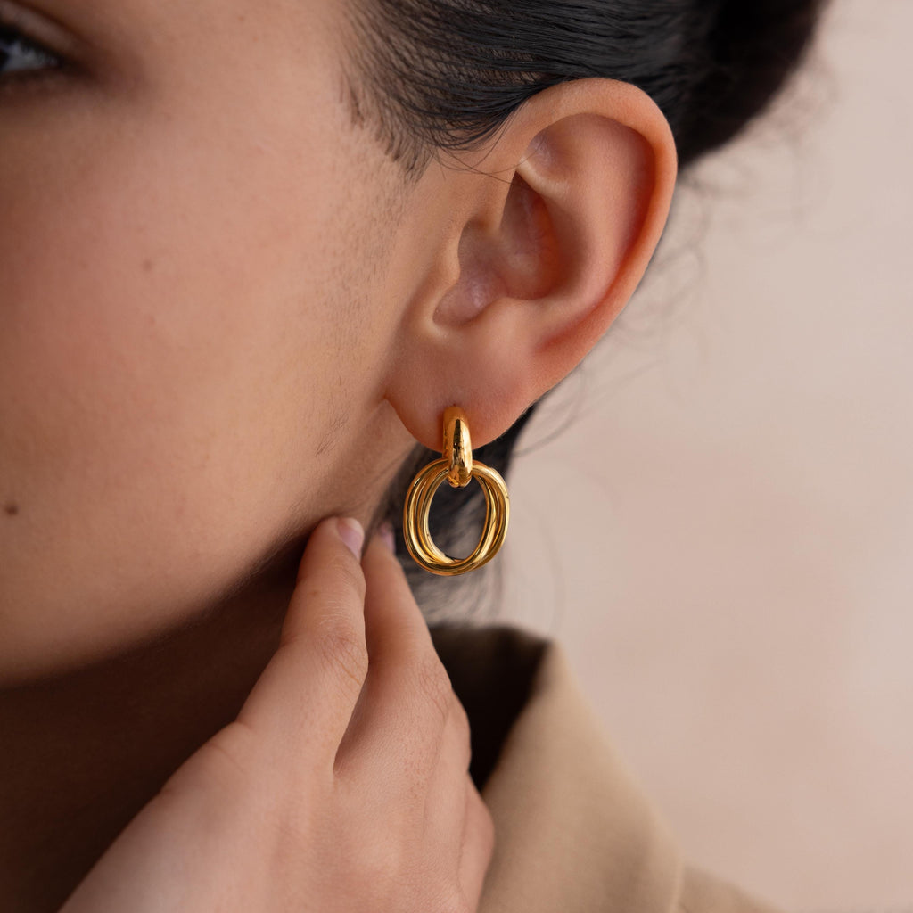 Bold Duo Knot Earrings