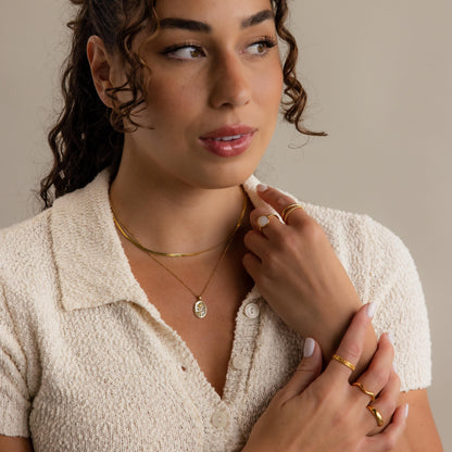 Pearl Flower Birthstone Necklace