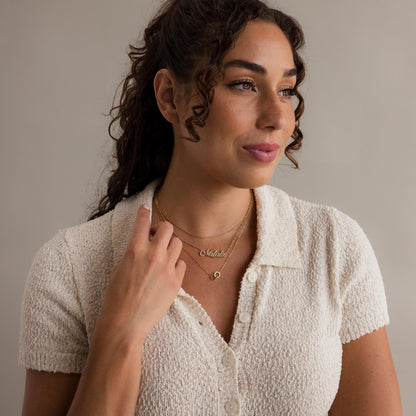 Pave Interlocking Circle Necklace