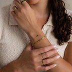 Dainty Baguette Birthstone Bracelet