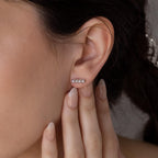 Dainty Pearl Bar Studs