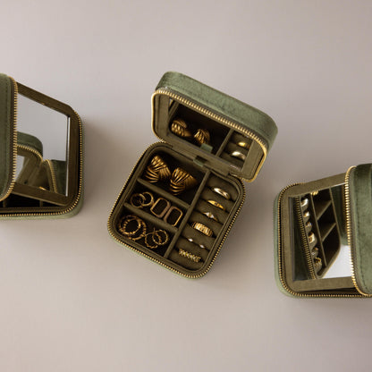 Velvet Mirror Jewelry Box