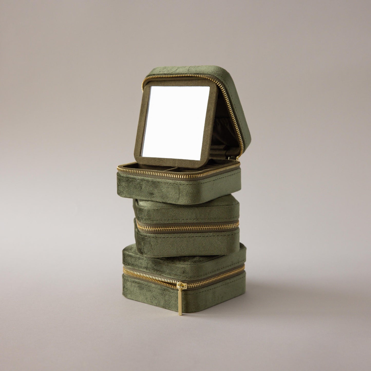 Velvet Mirror Jewelry Box