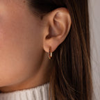 Baguette Birthstone Link Earrings