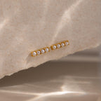 Dainty Pearl Bar Studs