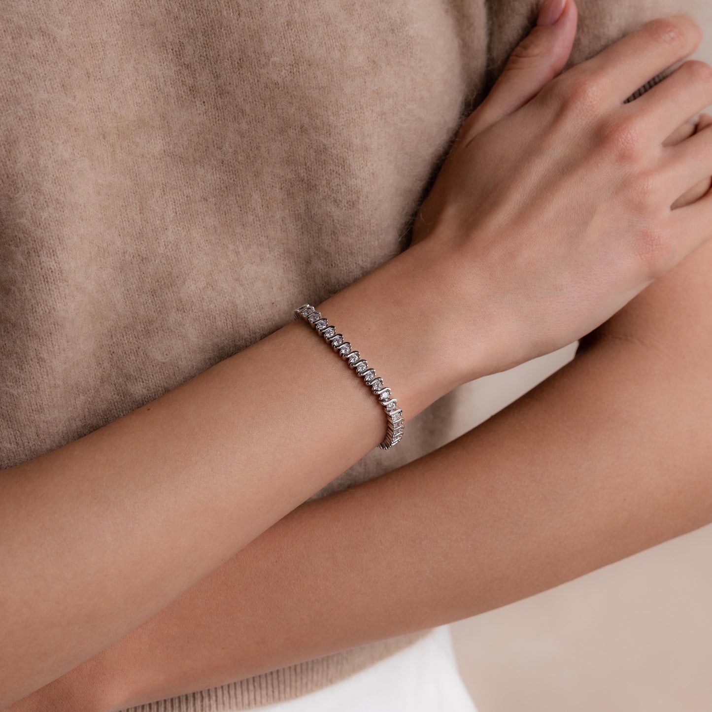 S-Link Diamond Tennis Bracelet