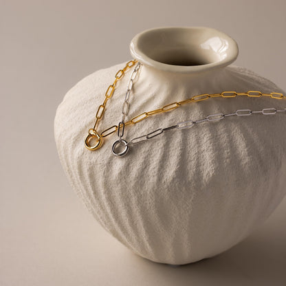 Paperclip Clasp Necklace