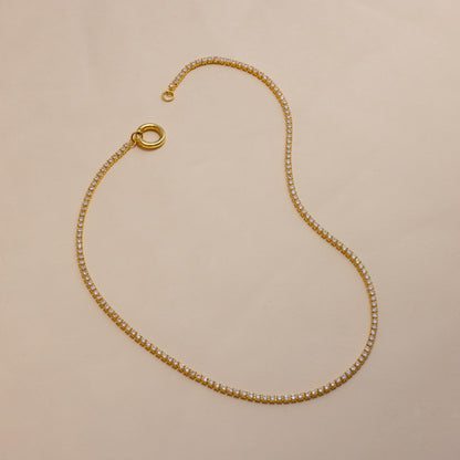 Diamond Tennis Clasp Necklace