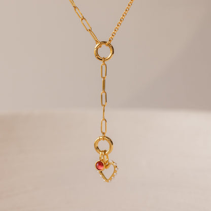 Rolo Lariat Paperclip Clasp Necklace