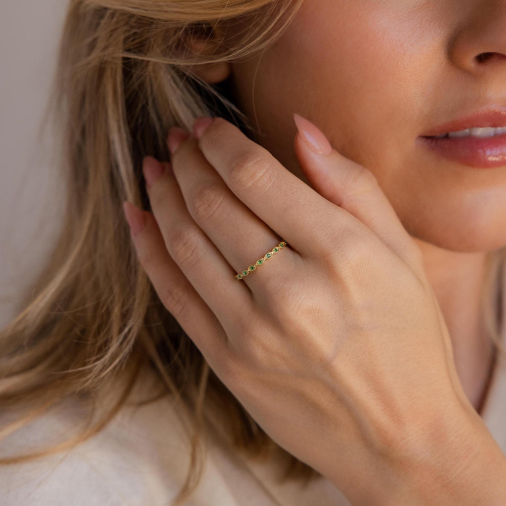Dainty Marquise Birthstone Ring