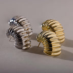Chunky Ribbed Hoops