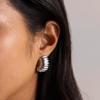 Chunky Ribbed Hoops