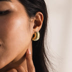 Chunky Ribbed Hoops