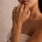 Diamond Cluster Hand Chain Bracelet