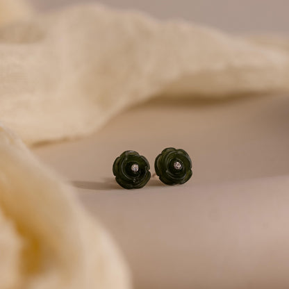 Jade Rose Studs