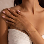 Diamond Cluster Hand Chain Bracelet