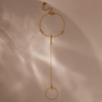 Diamond Cluster Hand Chain Bracelet