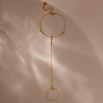 Diamond Cluster Hand Chain Bracelet