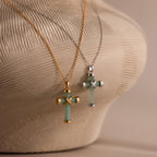 Jade Cross Necklace