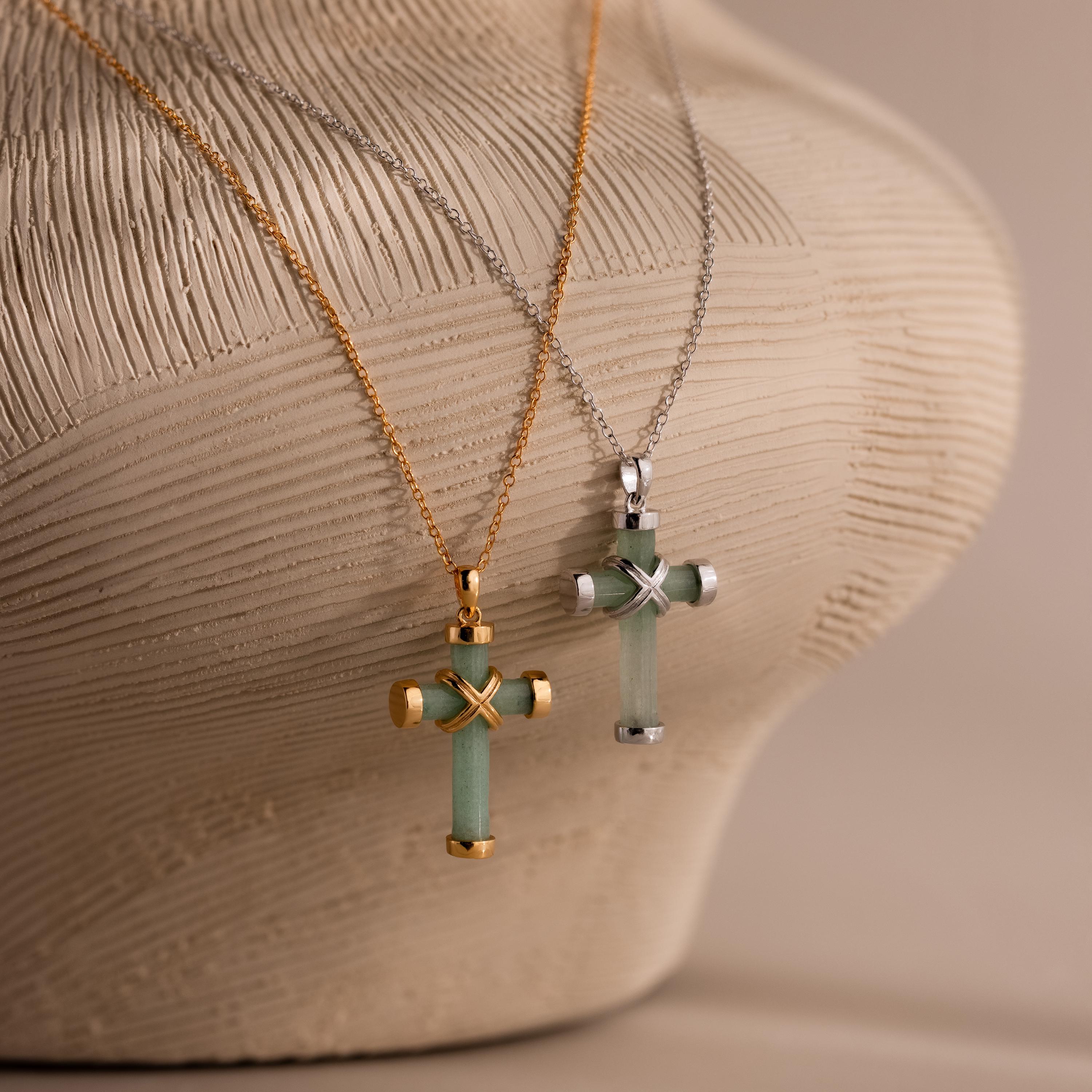 Jade Cross Necklace