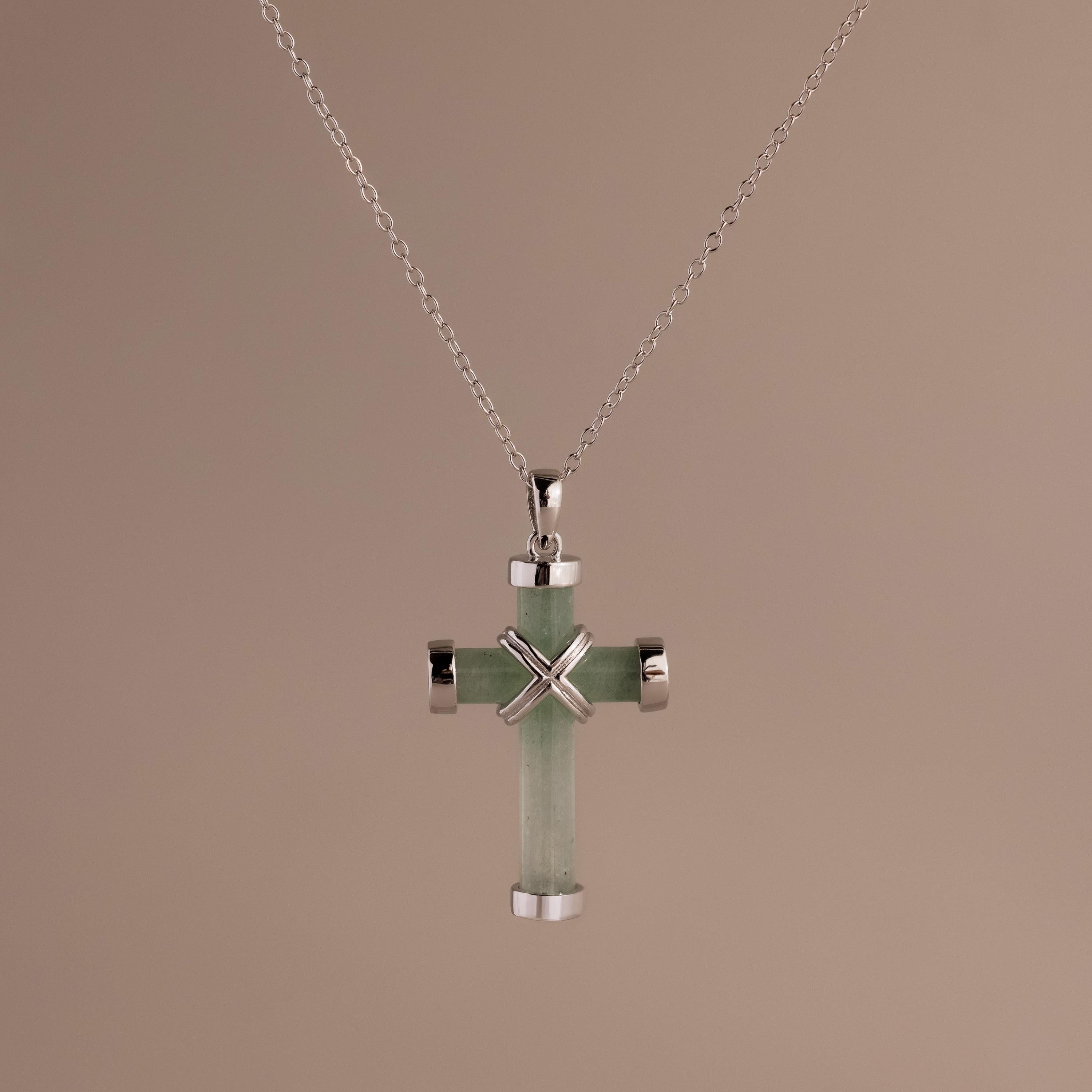 Jade Cross Necklace