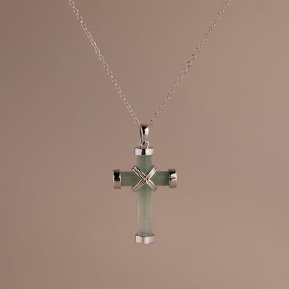 Jade Cross Necklace