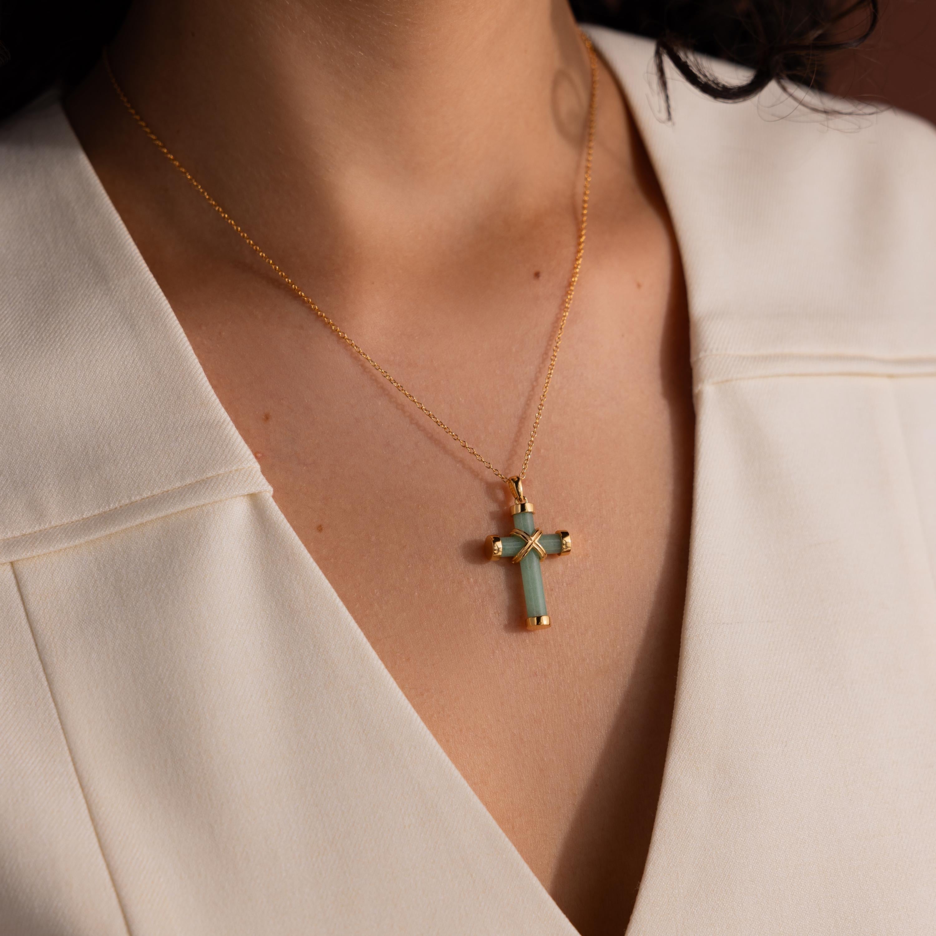 Jade Cross Necklace