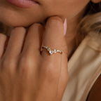 Heart Curve Cluster Ring