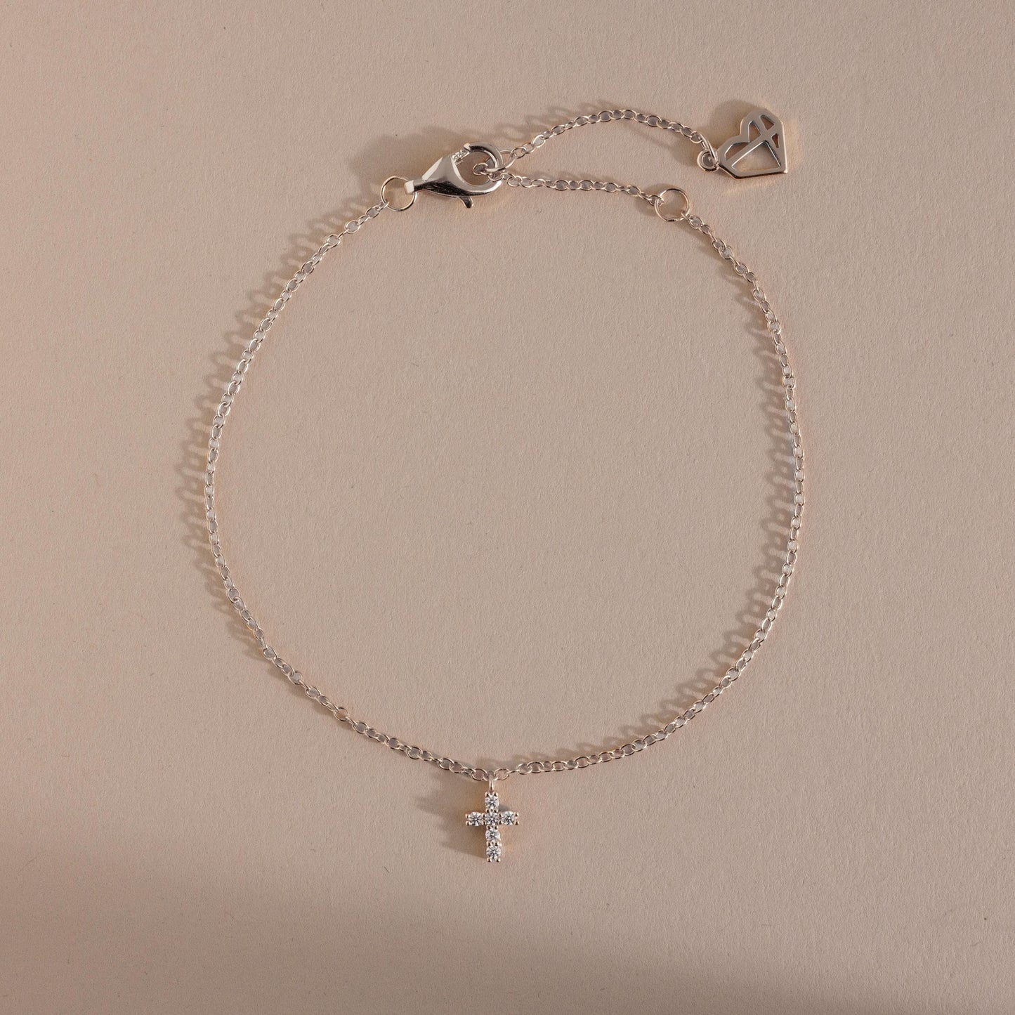 Dainty Cross Charm Bracelet