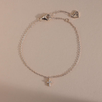 Dainty Cross Charm Bracelet