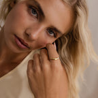 Organic Diamond Curve Ring