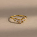 Art Deco Curve Diamond Ring