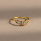 Art Deco Curve Diamond Ring