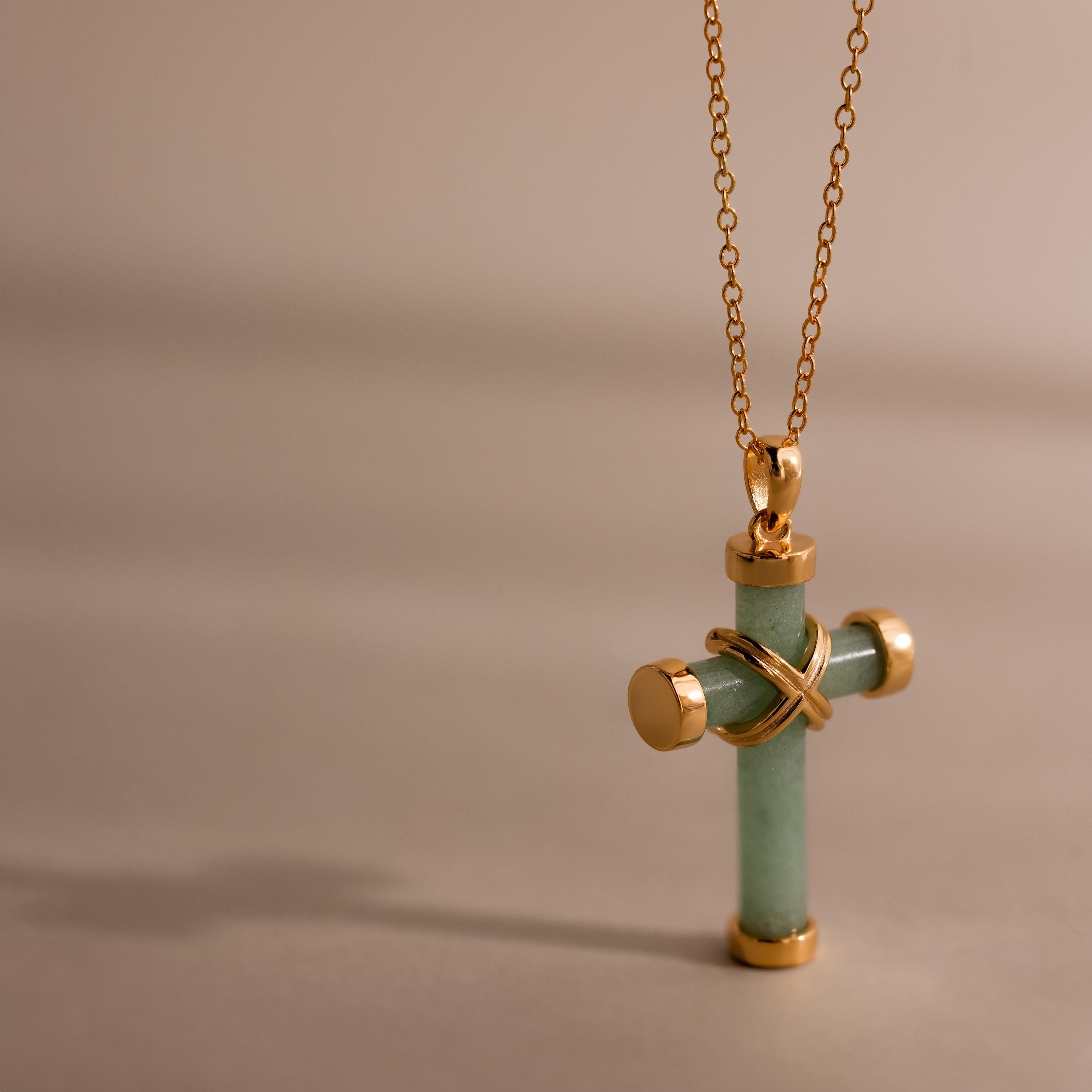 Jade Cross Necklace