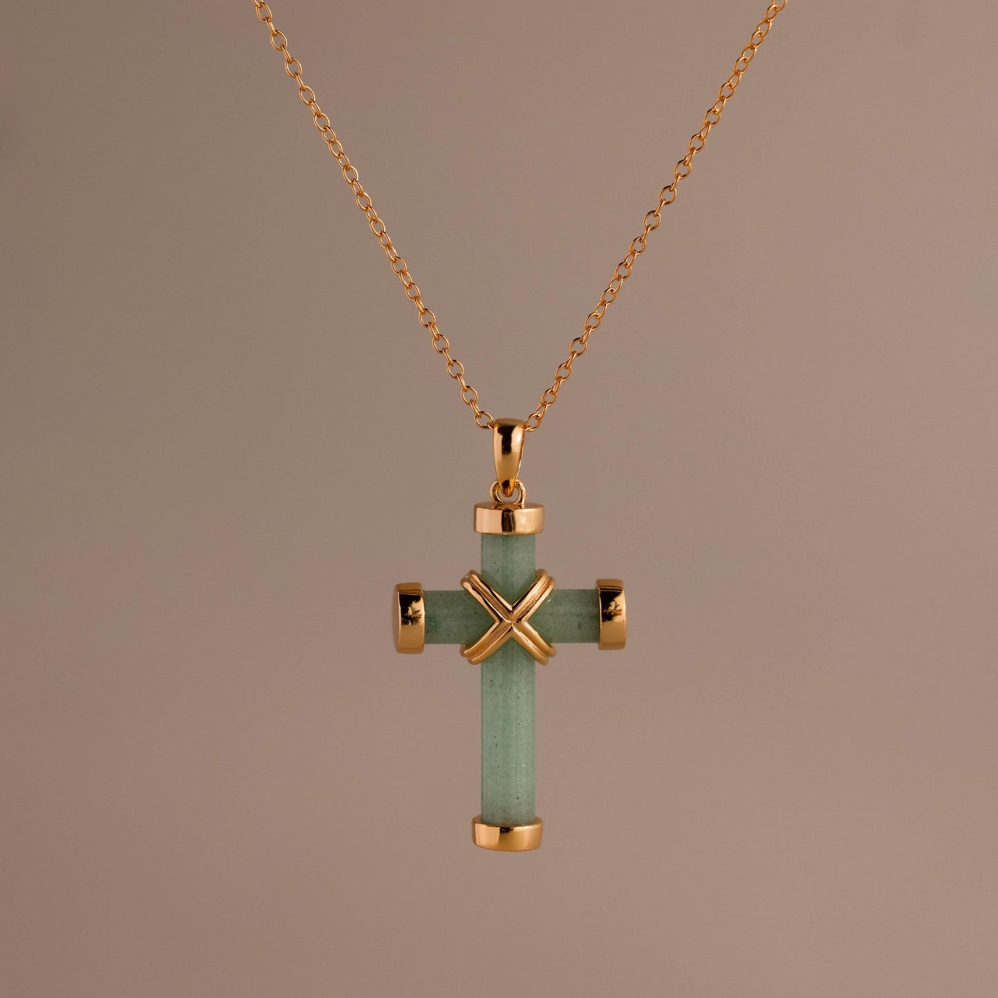 Jade Cross Necklace