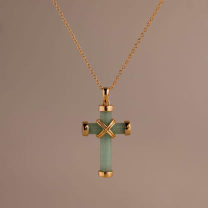 Jade Cross Necklace