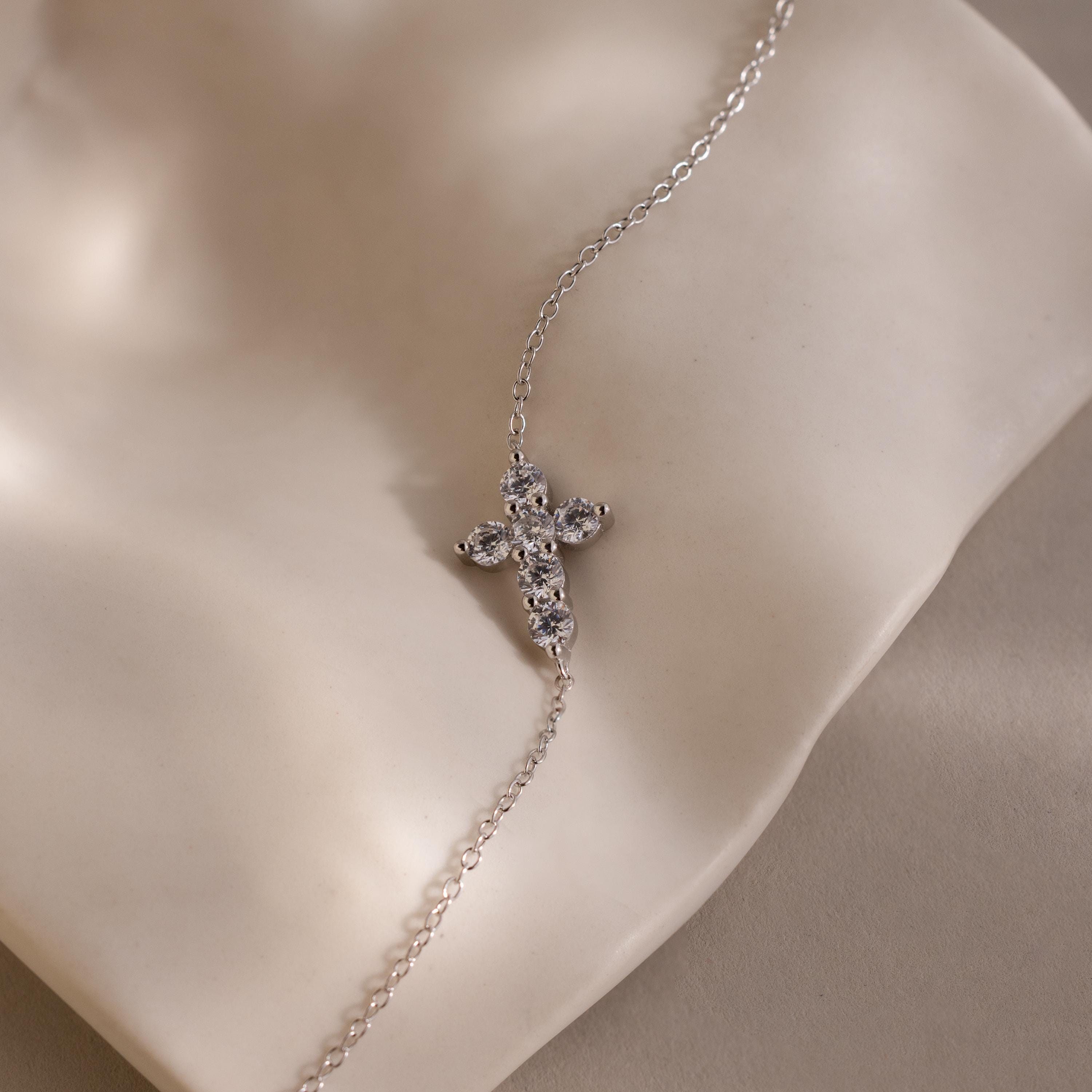 Diamond Cross Bracelet