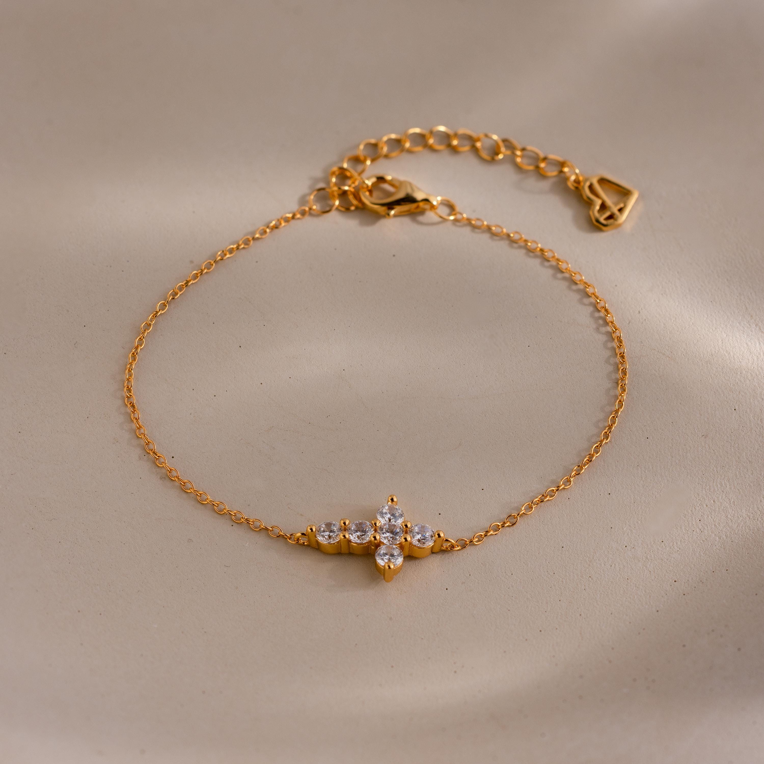 Diamond Cross Bracelet