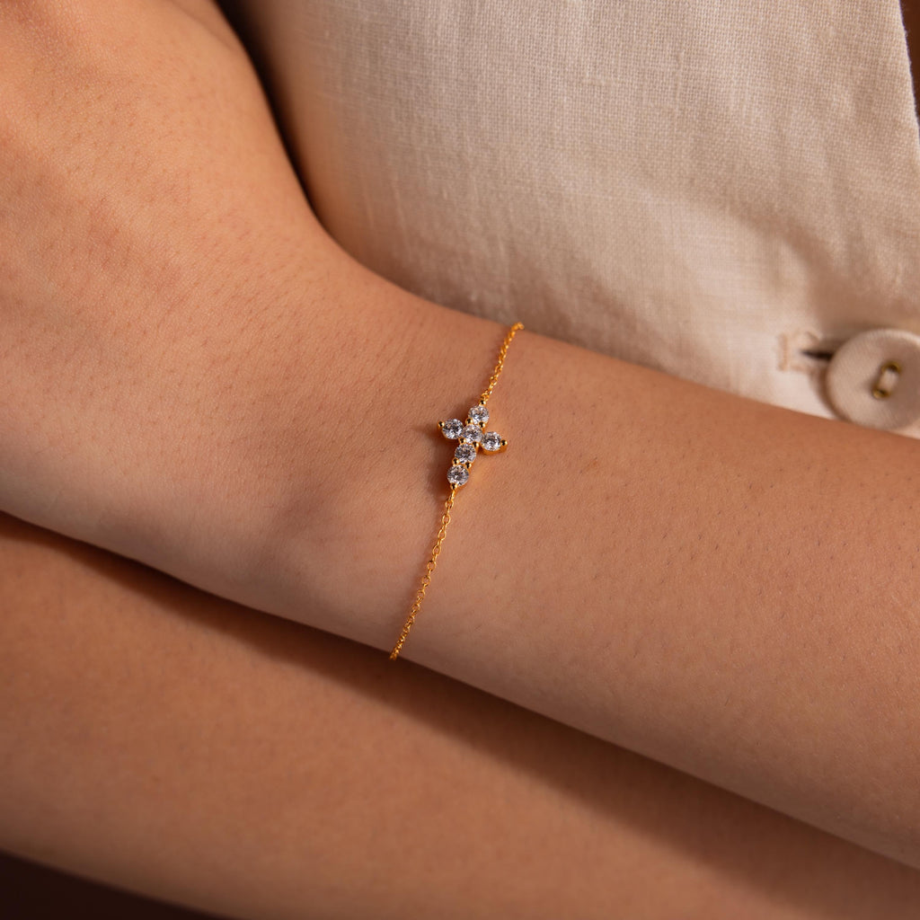 Diamond Cross Bracelet
