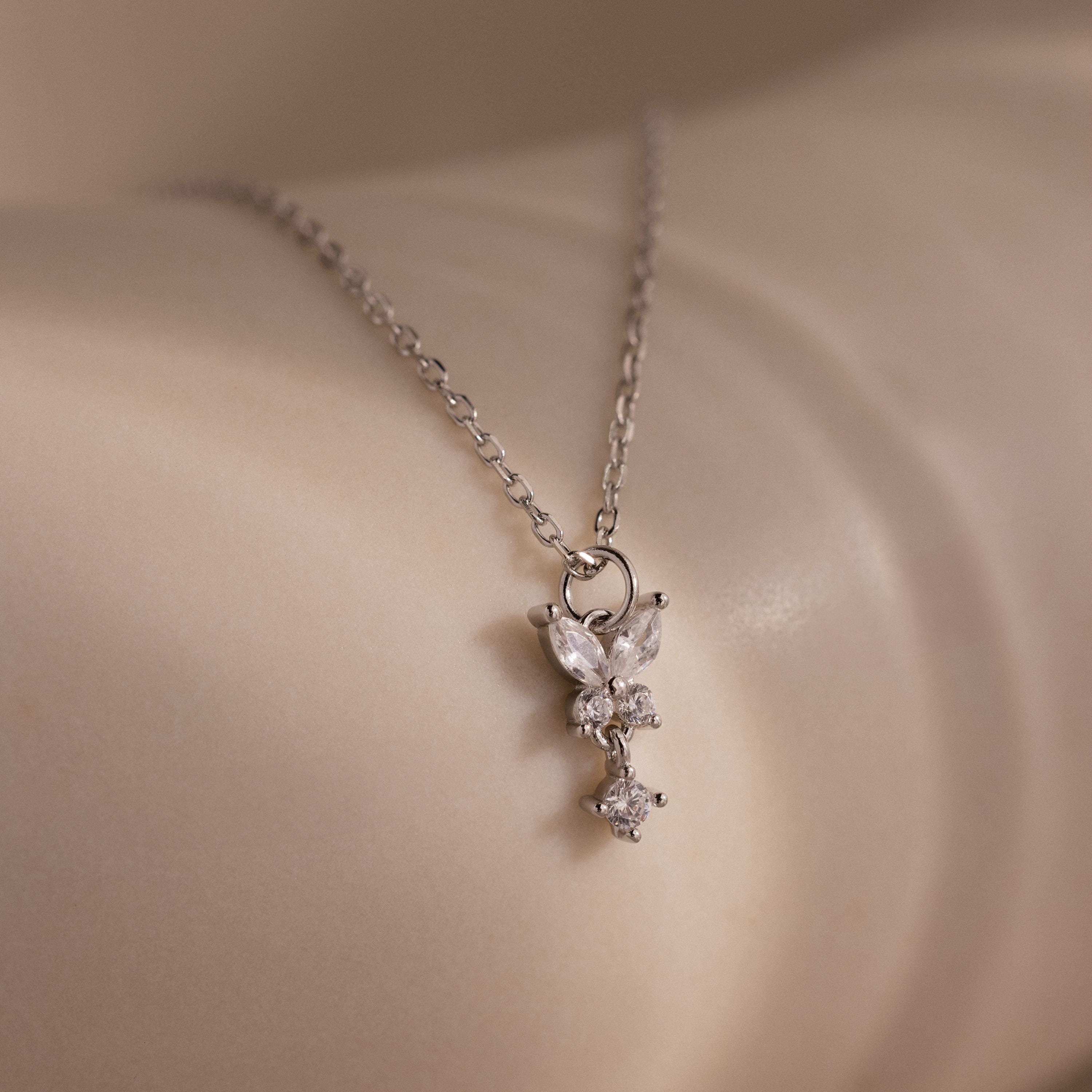 Butterfly Drop Necklace
