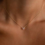 Diamond Bow Necklace