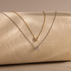 Diamond Bow Necklace